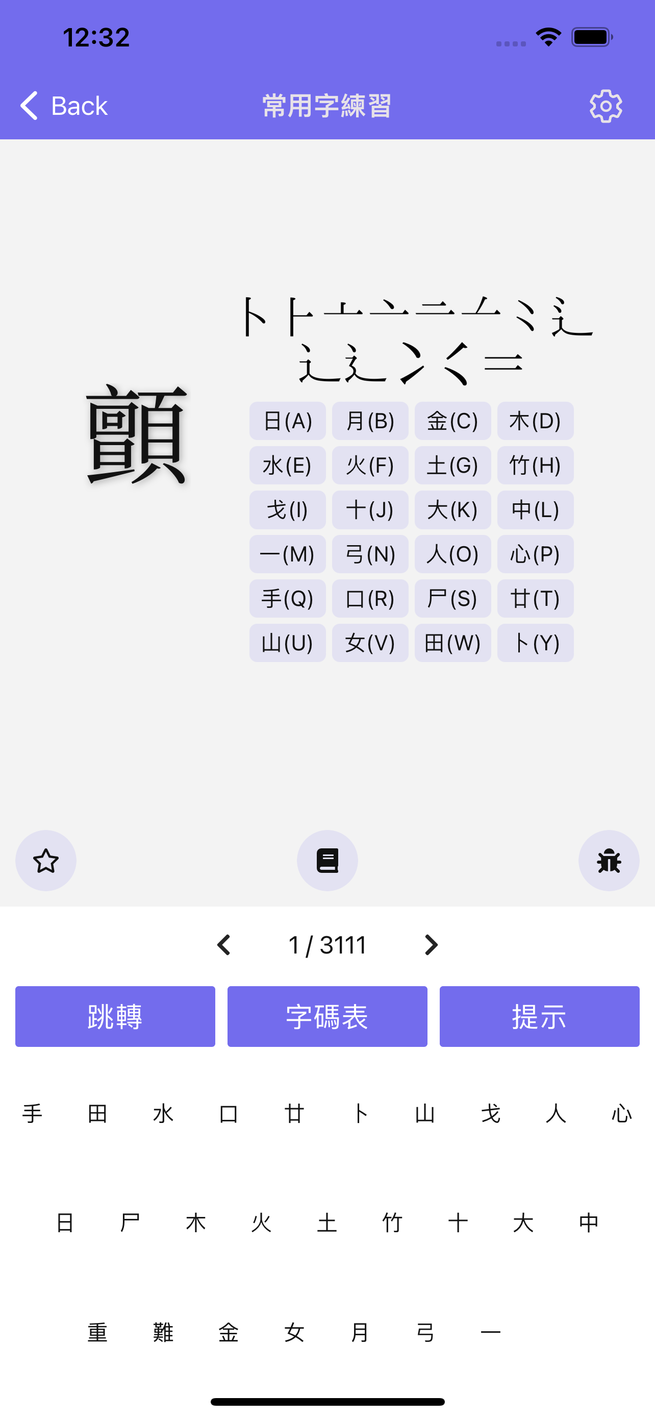 字碼表
